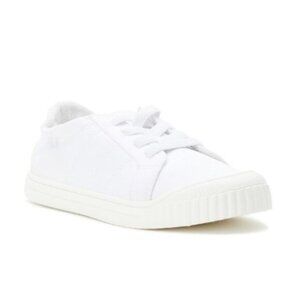 NEW 8 Little Girls White Bump Toe Sneakers